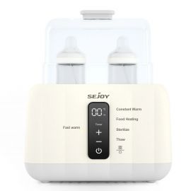 Máy hâm sữa Sejoy cho bé , 6-in-1 Fast Baby Milk Warmer with LCD Display,Double Bottle Warmer,Steam Sterilizer,24H Temperature Control for Breastmilk & Formula