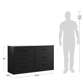 Tủ quần áo 6 ngăn kéo Mainstays Ardent, Black