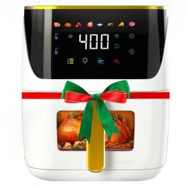 Nồi chiên không dầu Bluebow Newest Large 8.5 QT, White, 8 in 1 Touch Screen, Visible Window, 1750W
