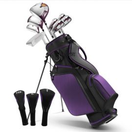 Naipo Golf Clubs Set Complete Golf 12 pcs Club Set Steel Shafts, Putter, Deluxe Stand Bag & 3 Bonus Head Covers