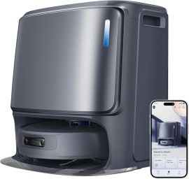 NARWAL Freo Z Ultra Robot Vacuum and Mop Combo, Camera và chip RGB kép, Tránh AI, Lực hút 12000Pa, Quyết định theo thời gian thực, Tự động rửa và tự đổ nước nóng thích ứng, Lông thú cưng, Yên tĩnh, Màu xám