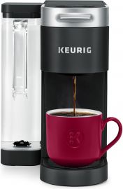 Keurig K-Supreme Single Serve K-Cup Pod Coffee Maker, Công nghệ MultiStream, 4 kích cỡ pha, Bình chứa có thể tháo rời 66oz hai vị trí, Màu đen