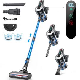 Máy hút bụi không dây Roanow, 38KPA/55Mins with Display Stick Vacuum for Home Hardwood Floor Carpet Pet
