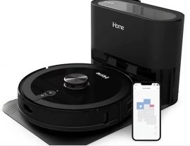 iHome AutoVac Nova S1 Pro Self Empty Robot Vacuum, LIDAR Mapping, 150 Min Runtime, Strong Suction, New