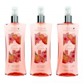 Sugar Peach của Body Fantasies, 3 gói xịt thơm toàn thân 8 oz dành cho nữ