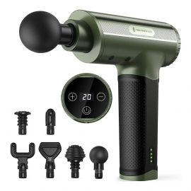 Máy mát xa TaoTronics Deep Tissue Percussion Muscle Massager Handheld Cordless Back Massager with 20 Speeds and 6 Heads(Green)