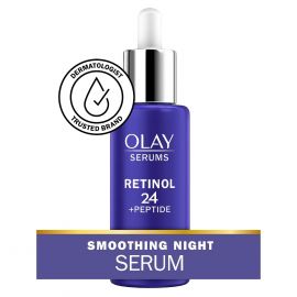 Huyết thanh dưỡng da ban đêm Olay Regenerist Retinol 24 Night Facial Serum, giảm nếp nhăn và vết chân chim, da thường, 1,3 oz