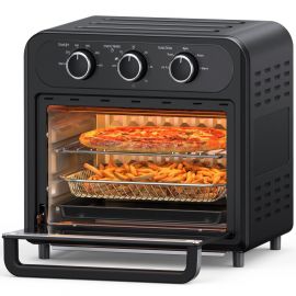 Nồi chiên không dầu TaoTronics, 1700W 14,8 Quart, 5 in 1 Toaster Oven Countertop, Oil-Less Cooking, Stainless Steel, Black