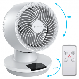 Quạt bàn điều khiển từ xa Taotronics, Taotronics Desk Fans with Remote, Oscillating Air Circulator Fan, 3 Speeds Dorm Fan, Smart Touch Table Fan for Home, Whole Room, Office, Kitchen