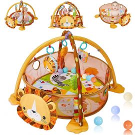 TEAYINGDE 3 trong 1 Baby Gym và thảm chơi, Hoạt động cho bé với đồ chơi cảm giác Ocean Ball, 0-36 tháng