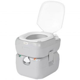 Nhà vệ sinh cắm trại Outsunny Nhà vệ sinh RV di động dành cho người lớn có đèn báo mức