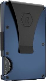 Ví nam RIDGE  - The Ultimate RFID Wallet for Modern Dads - Slim, Stylish, and RFID Blocking - Aluminum Card & Money Clip Wallet (Navy)