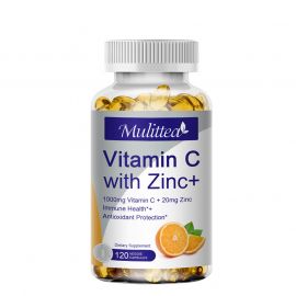 Viên nang Vitamin C 1000Mg with Zinc Powerful Immune Support Antioxident 60/120PC