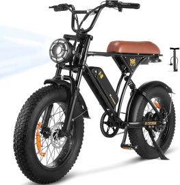 Electric Bike for Adults, động cơ Peak 1000W/1500W, xe đạp điện 20/28MPH, quãng đường 55-150 dặm cho người lớn với pin 10,4AH/13AH/26AH, xe đạp điện địa hình lốp béo 20 inch, xe đạp điện địa hình, UL2849