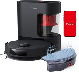 Yeedi C12 PRO Plus Robot Vacuum and Mop, Lực hút mạnh 8000Pa, Chế độ lau nhà rung, Lưu trữ bụi 7 tuần, Hộp chứa bụi không túi, Chổi quét ZeroTangle, Màu đen 