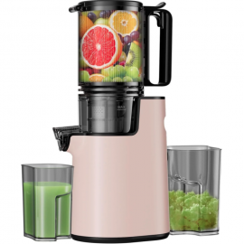 Máy ép trái cây ép lạnh YPONE, YPONE Cold Press Juicer, Masticating Juicer with 5.4" Wide Feed Chute, 350w Slow Juicer Machines Fit Whole Vegetables and Fruits,Juice Extractor Machine with High Juice Yield, Easy to Clean(Pink)