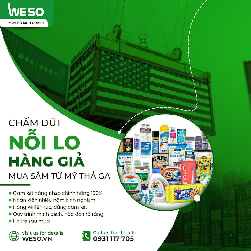 Weso giải quyết rủi ro về nỗi lo hàng giả, cước phí cao.